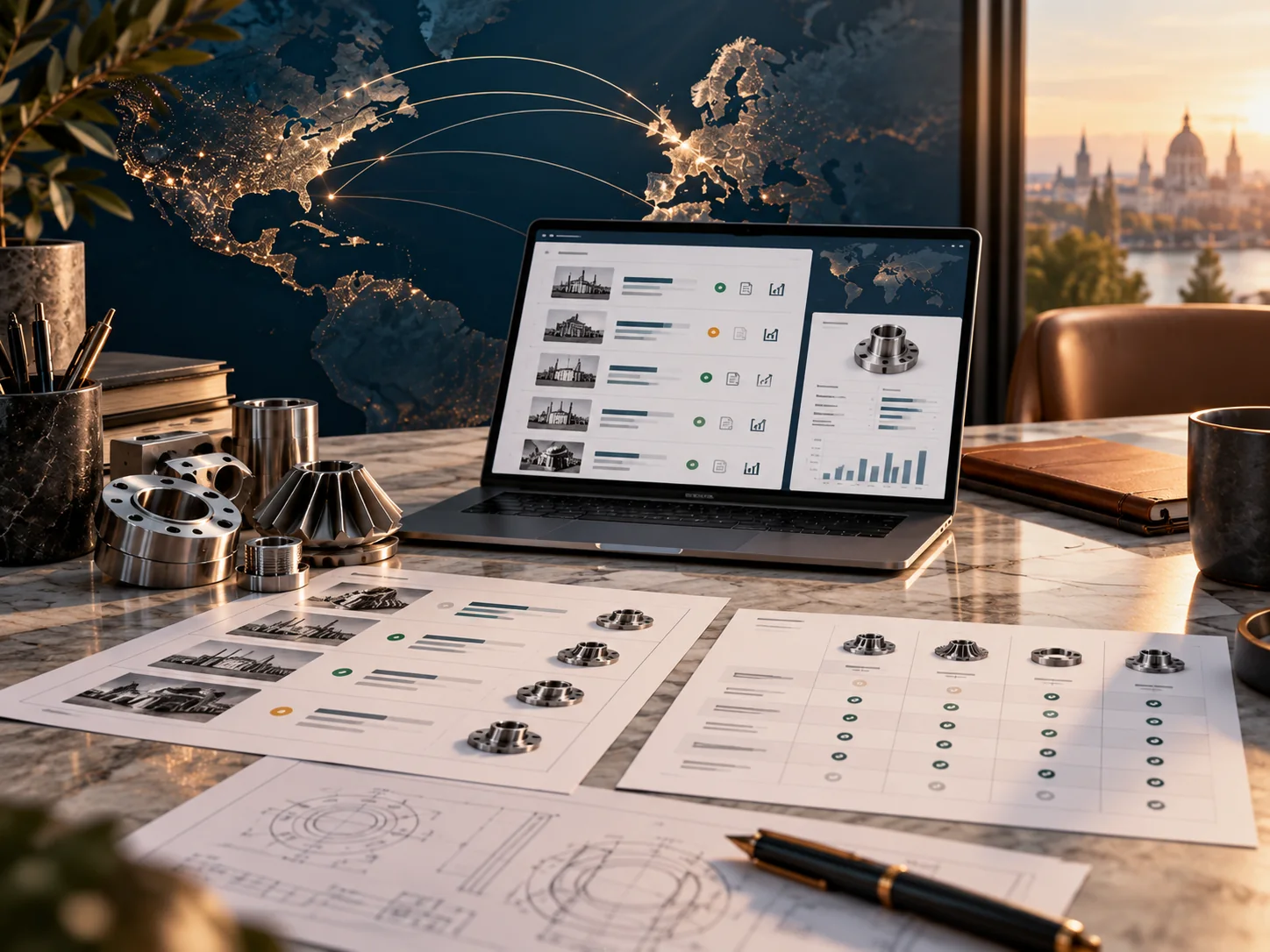 Purchasing comparison dashboard and supplier information
